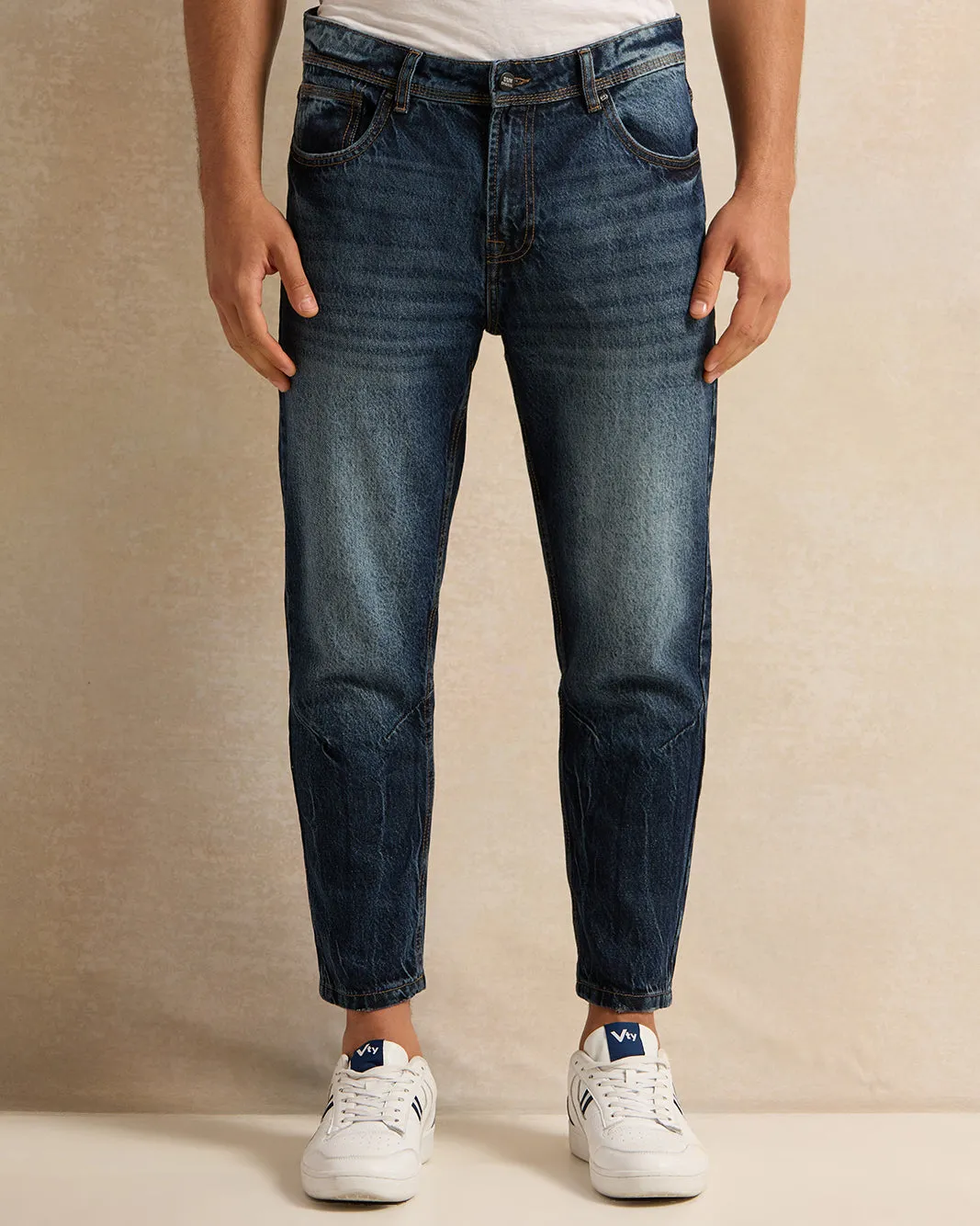 Men Blue Straight Fit Denim Jeans sold by Redtag