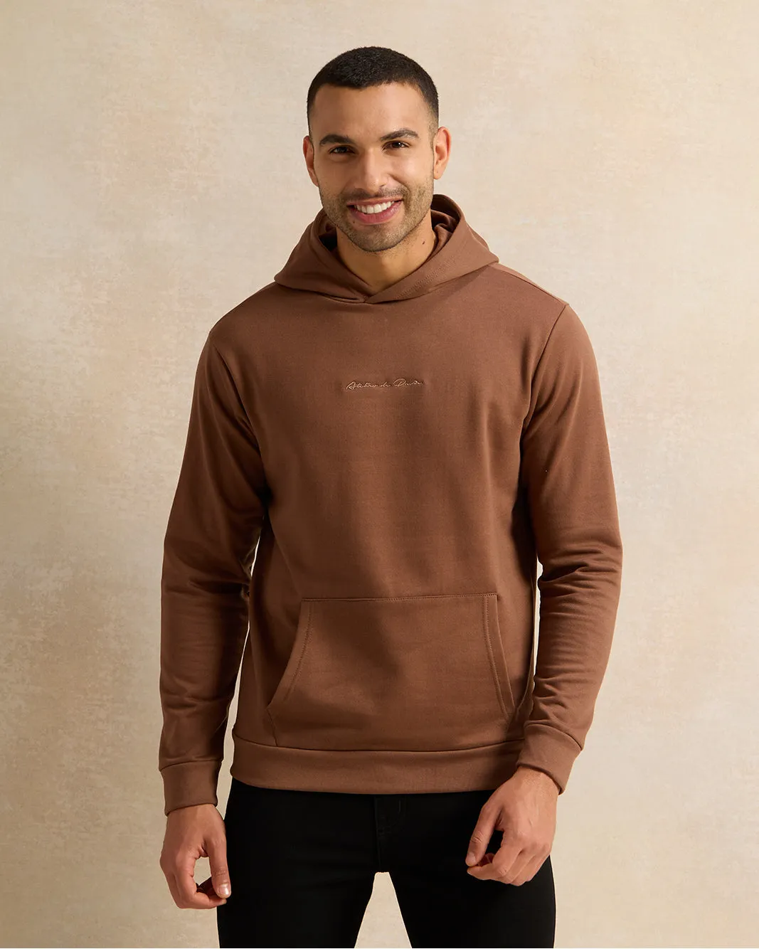 Men Brown Basic Sweatshirt sold by Redtag