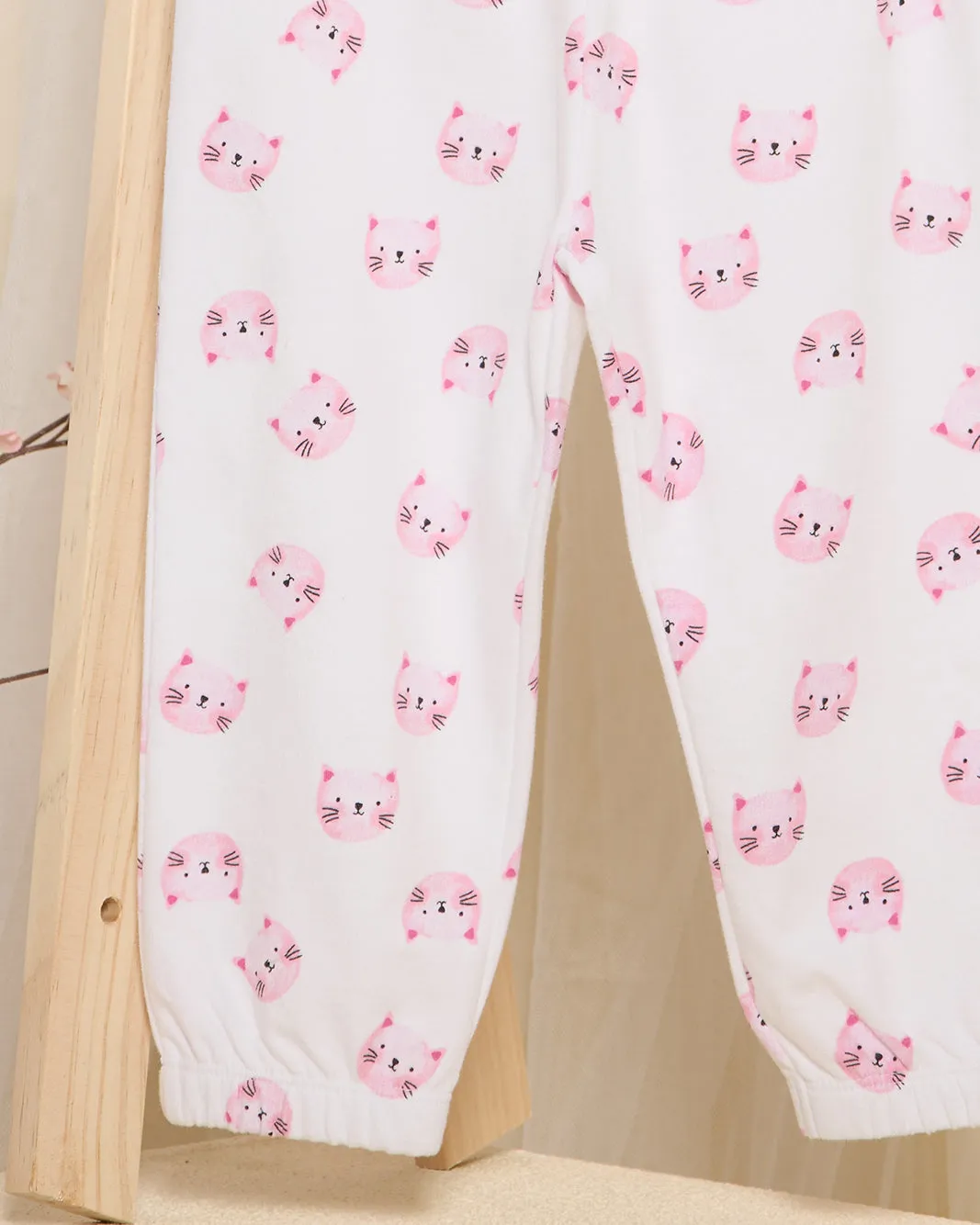 Infant Girls White Printed Joggers sold by Redtag product image thumbnail 3