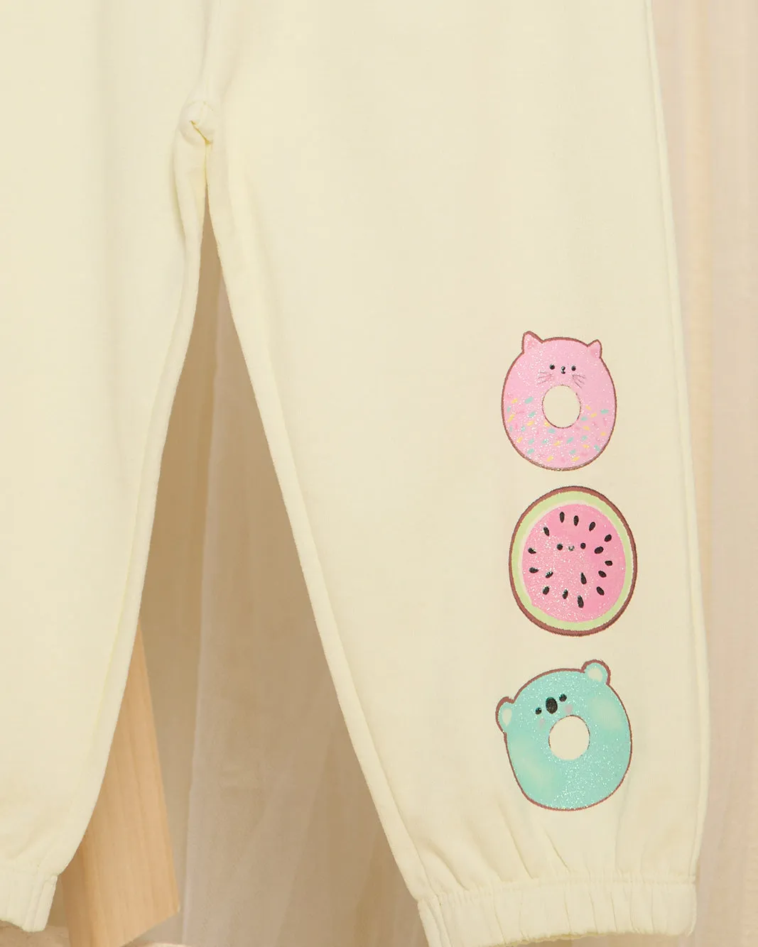 Infant Girls Yellow Printed Joggers sold by Redtag product image thumbnail 3