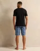 Men Black And Blue Checkered Pyjama Set (2 Piece) sold by Redtag