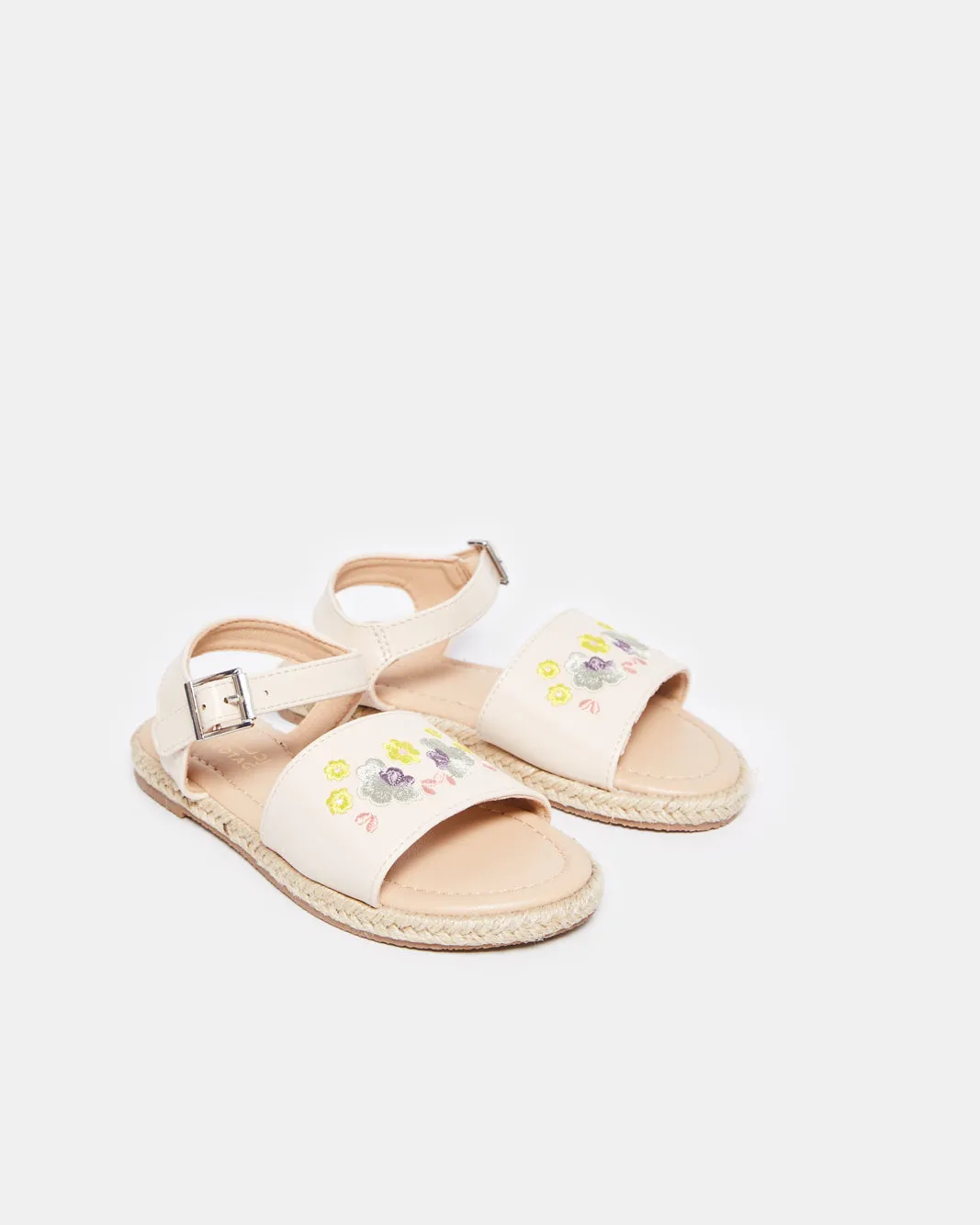 Girls Beige Embroidery Sandal sold by Redtag product image thumbnail 2