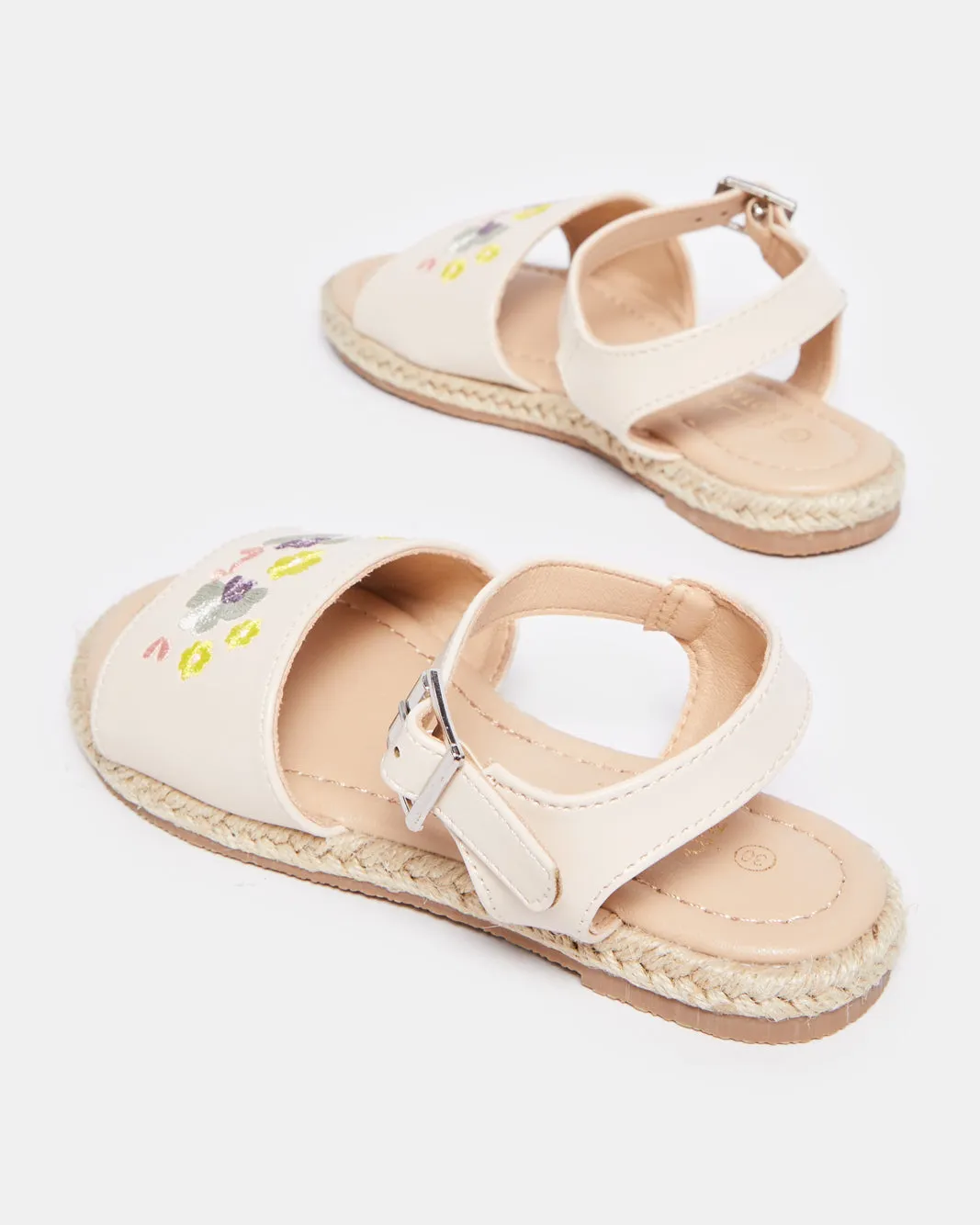 Girls Beige Embroidery Sandal sold by Redtag product image thumbnail 4