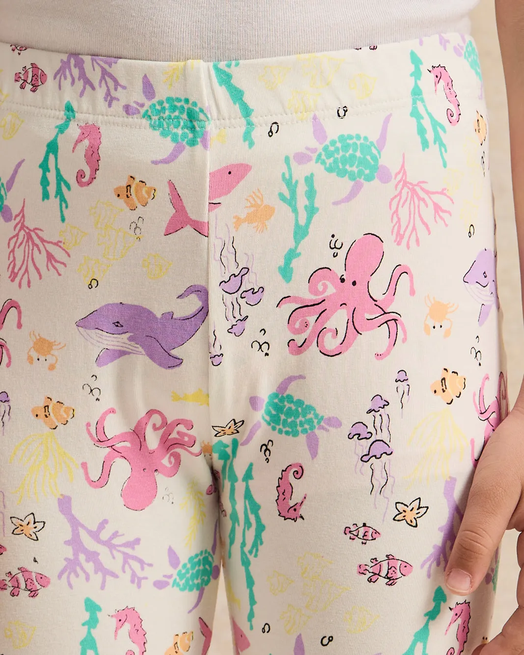 Girls Ivory Printed Leggings sold by Redtag product image thumbnail 4