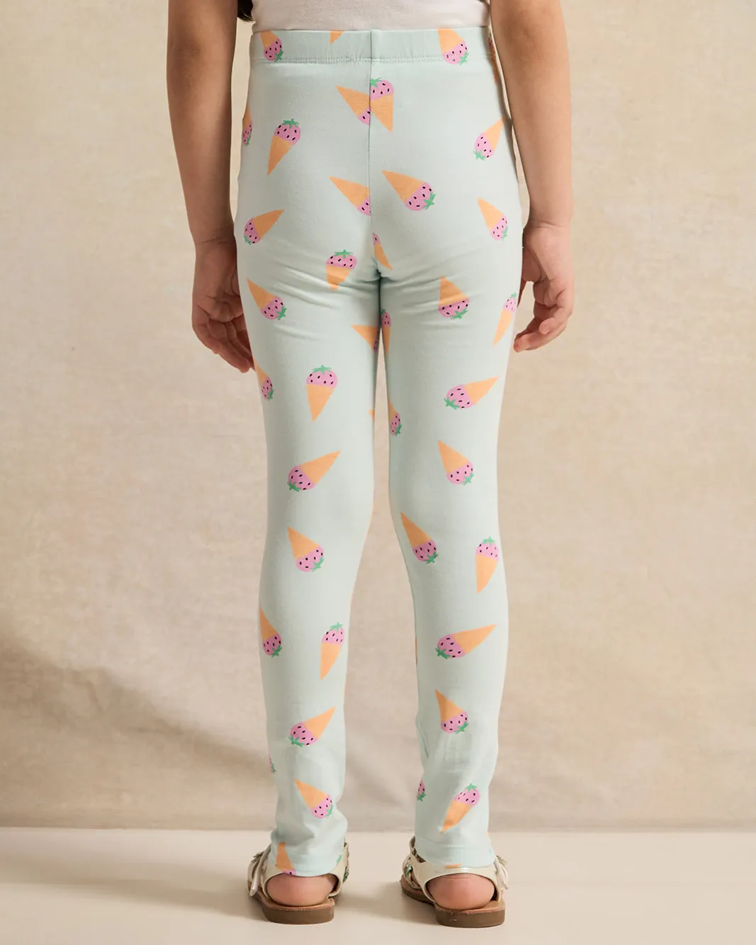 Girls Blue Printed Leggings sold by Redtag product image thumbnail 3