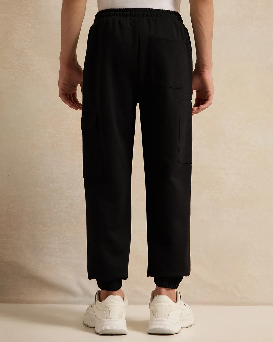 Senior Boys Black One Pocket Cargo Active Pants sold by Redtag product image thumbnail 3