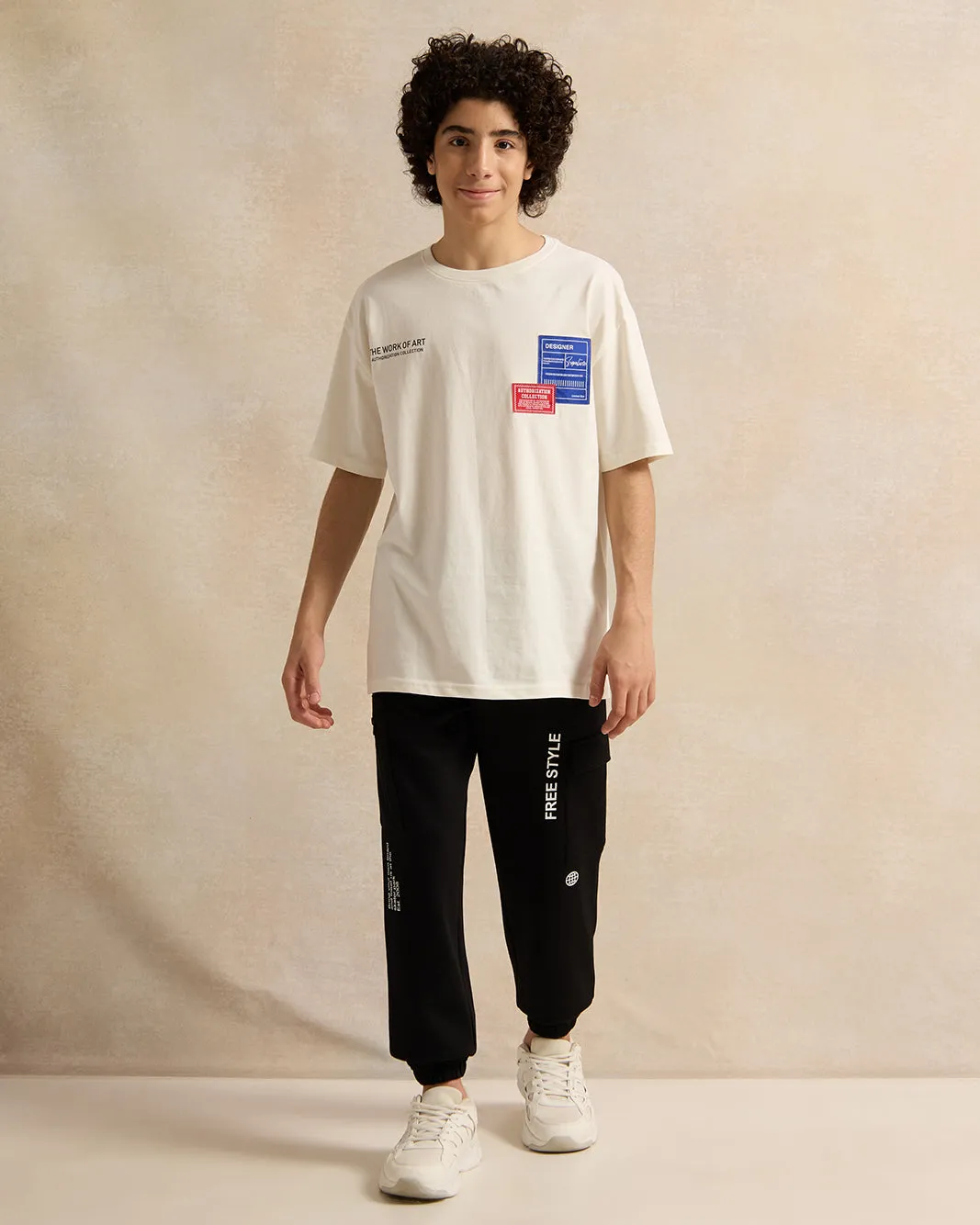 Senior Boys Black One Pocket Cargo Active Pants sold by Redtag product image thumbnail 2