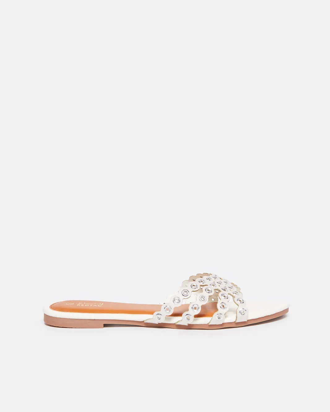 Women White Strappy Mule sold by Redtag