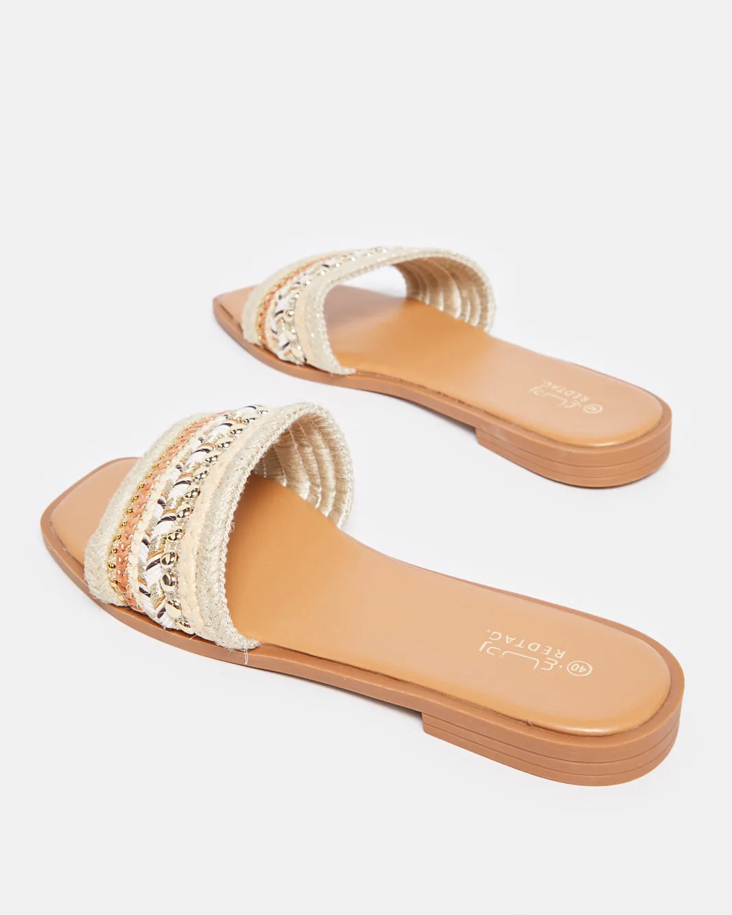 Women Beige Embellished Mule sold by Redtag product image thumbnail 4