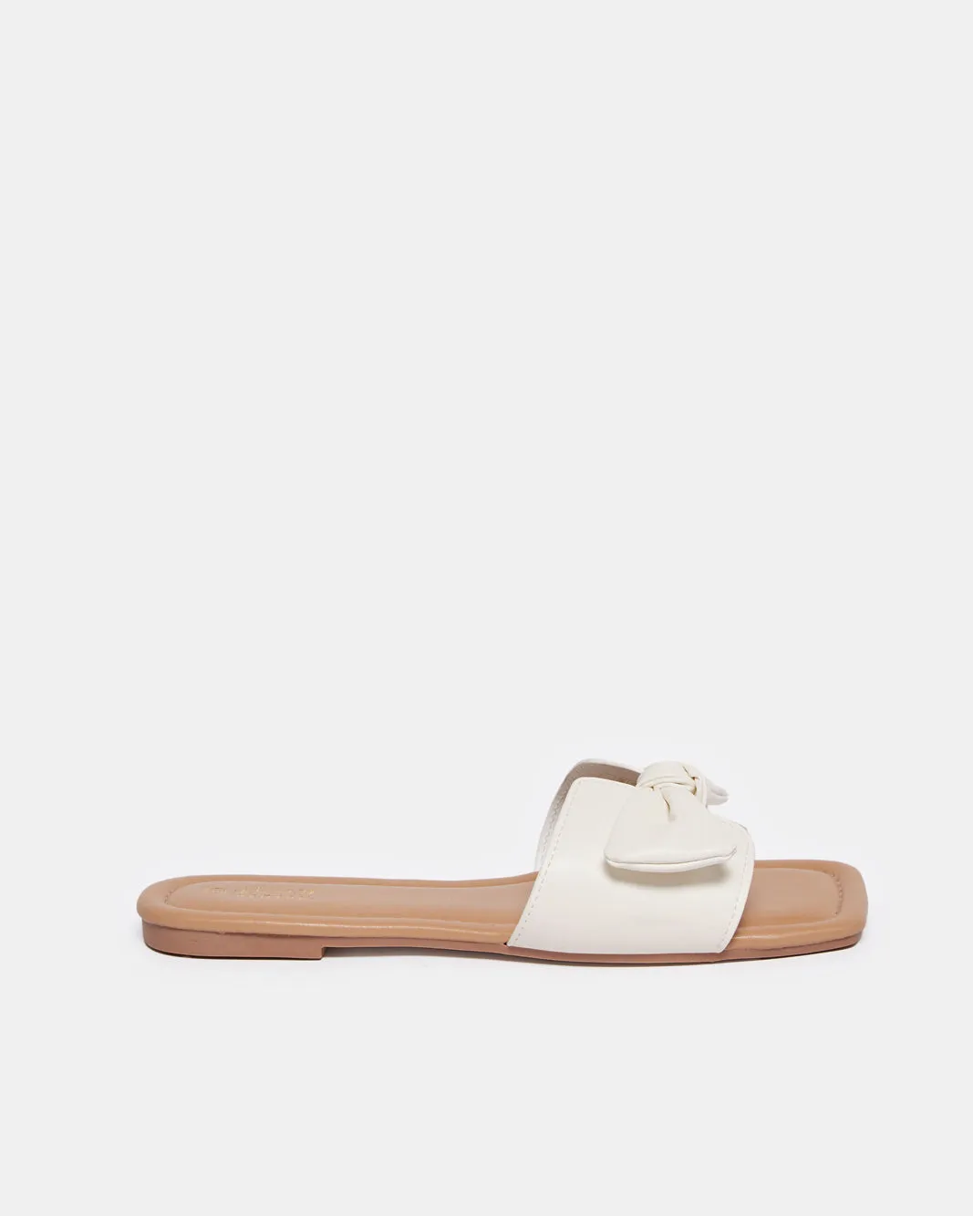 Women Beige Bow Trim Mule sold by Redtag