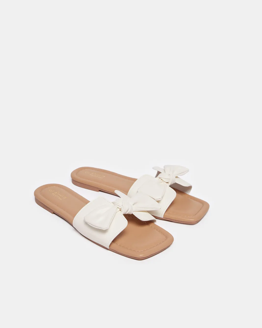 Women Beige Bow Trim Mule sold by Redtag product image thumbnail 2