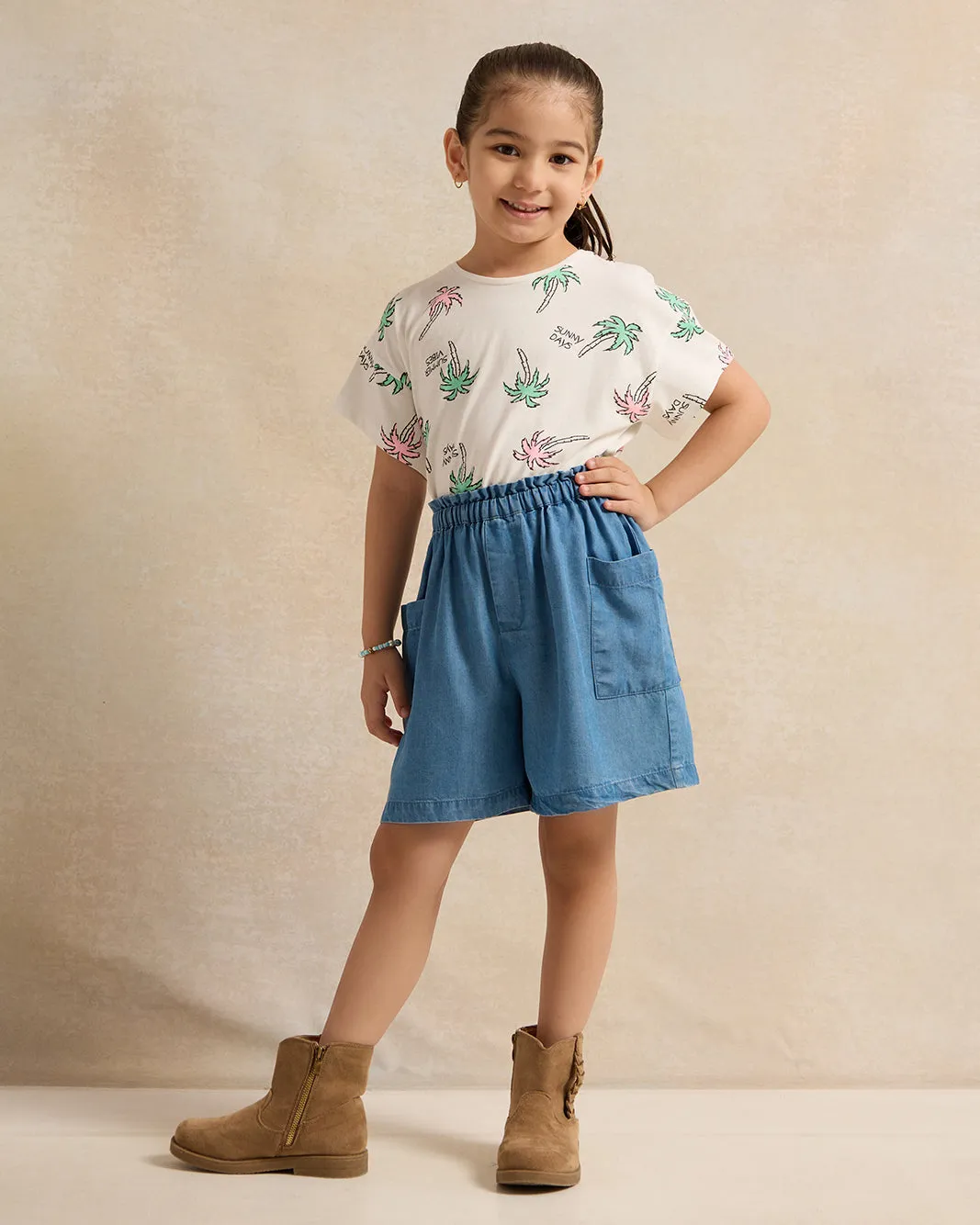 Girls White Printed T-Shirt sold by Redtag product image thumbnail 2