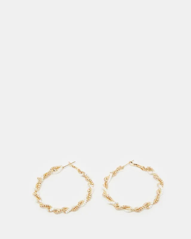 Women Gold Embellished Earring sold by Redtag