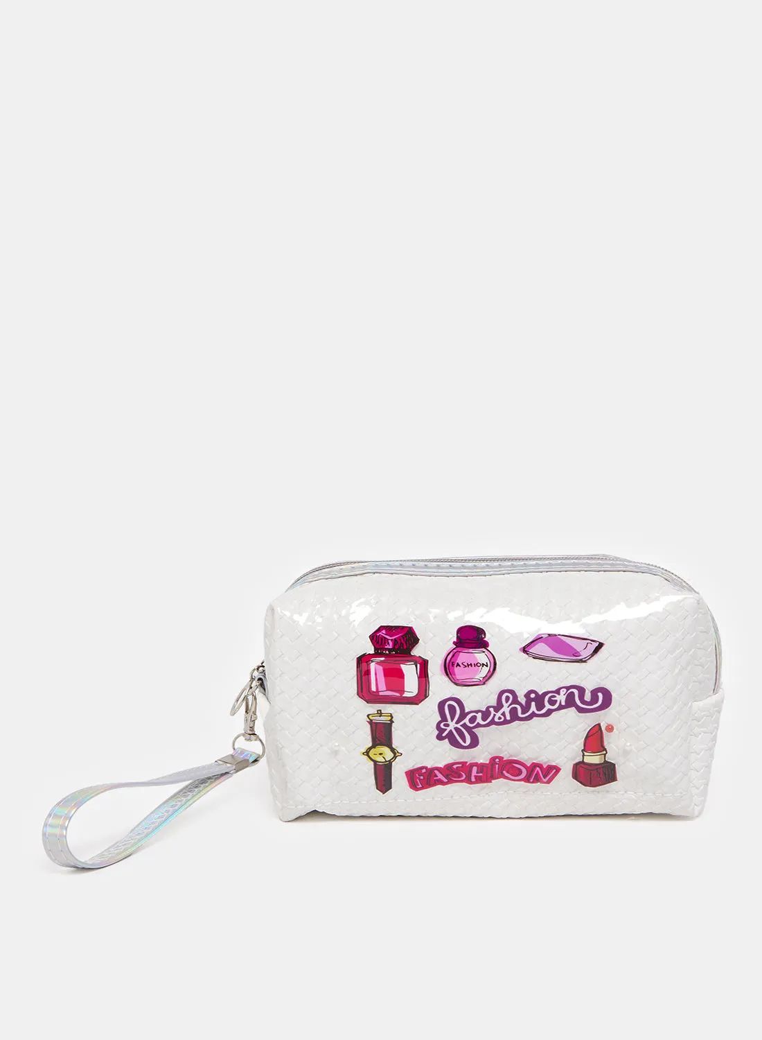 Women White Printed Pouch sold by Redtag