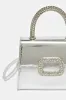 Women Silver Embellished Evening Bag sold by Redtag