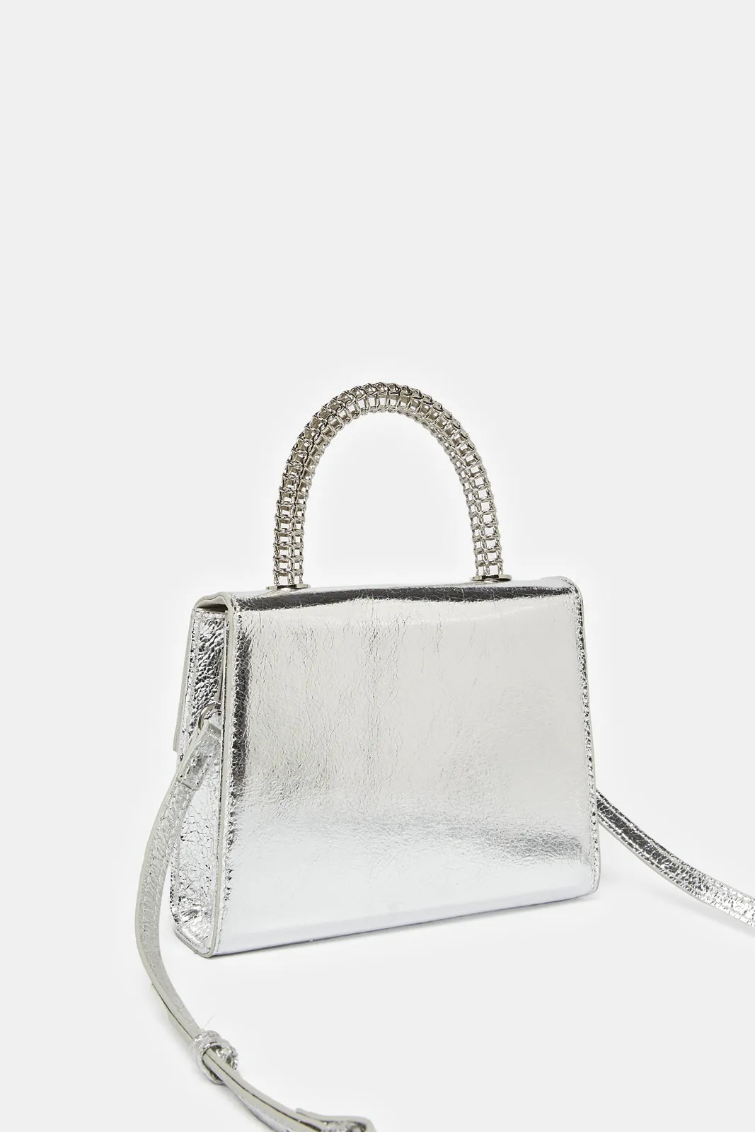 Women Silver Embellished Evening Bag sold by Redtag product image thumbnail 2