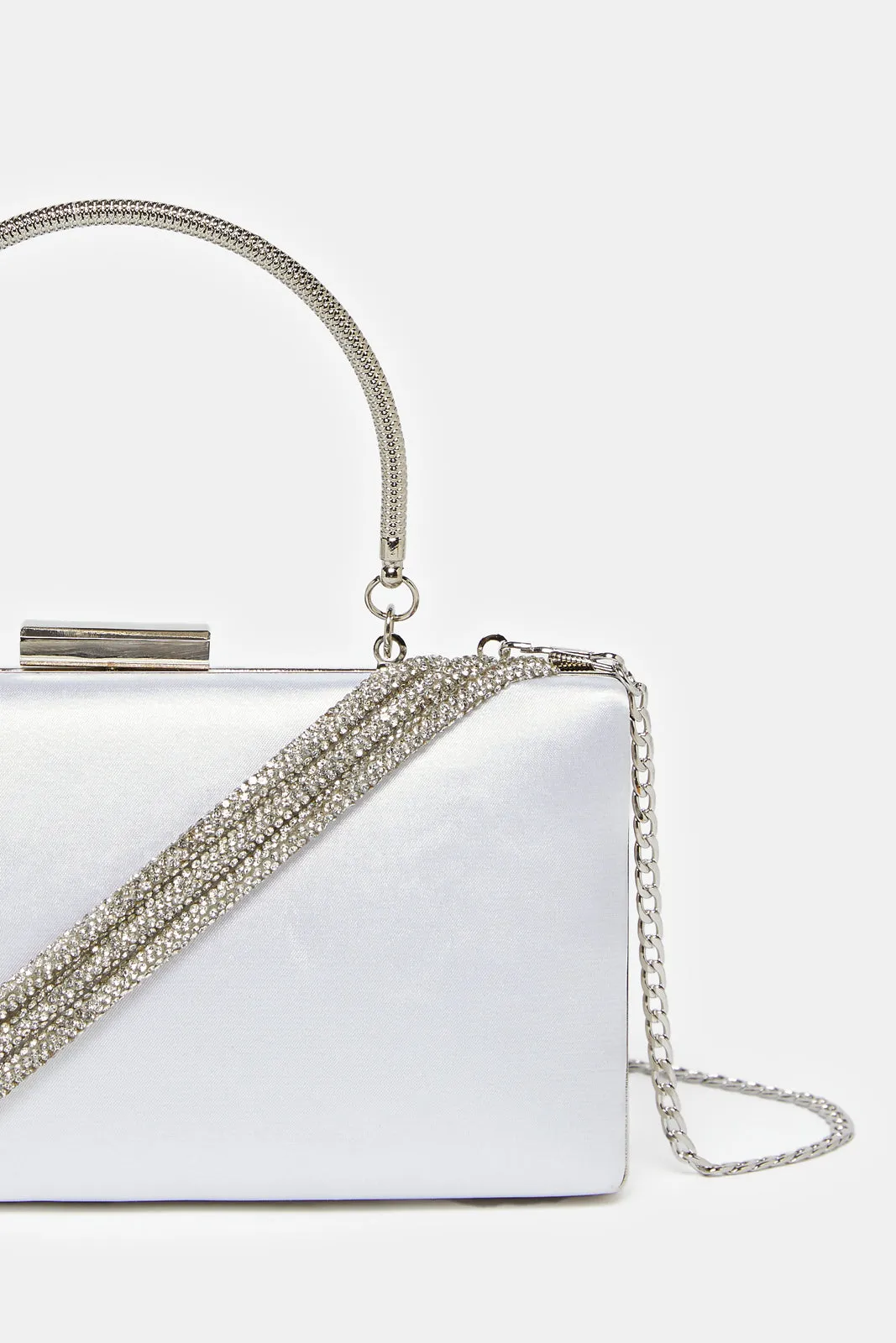 Women White Embellished Clutch Bag sold by Redtag product image thumbnail 3