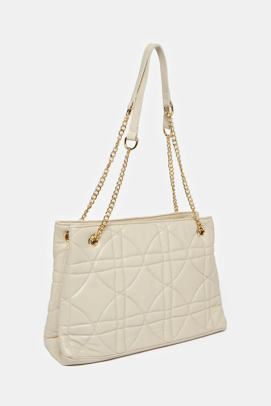 Women White Embellished Tote Bag sold by Redtag product image thumbnail 2