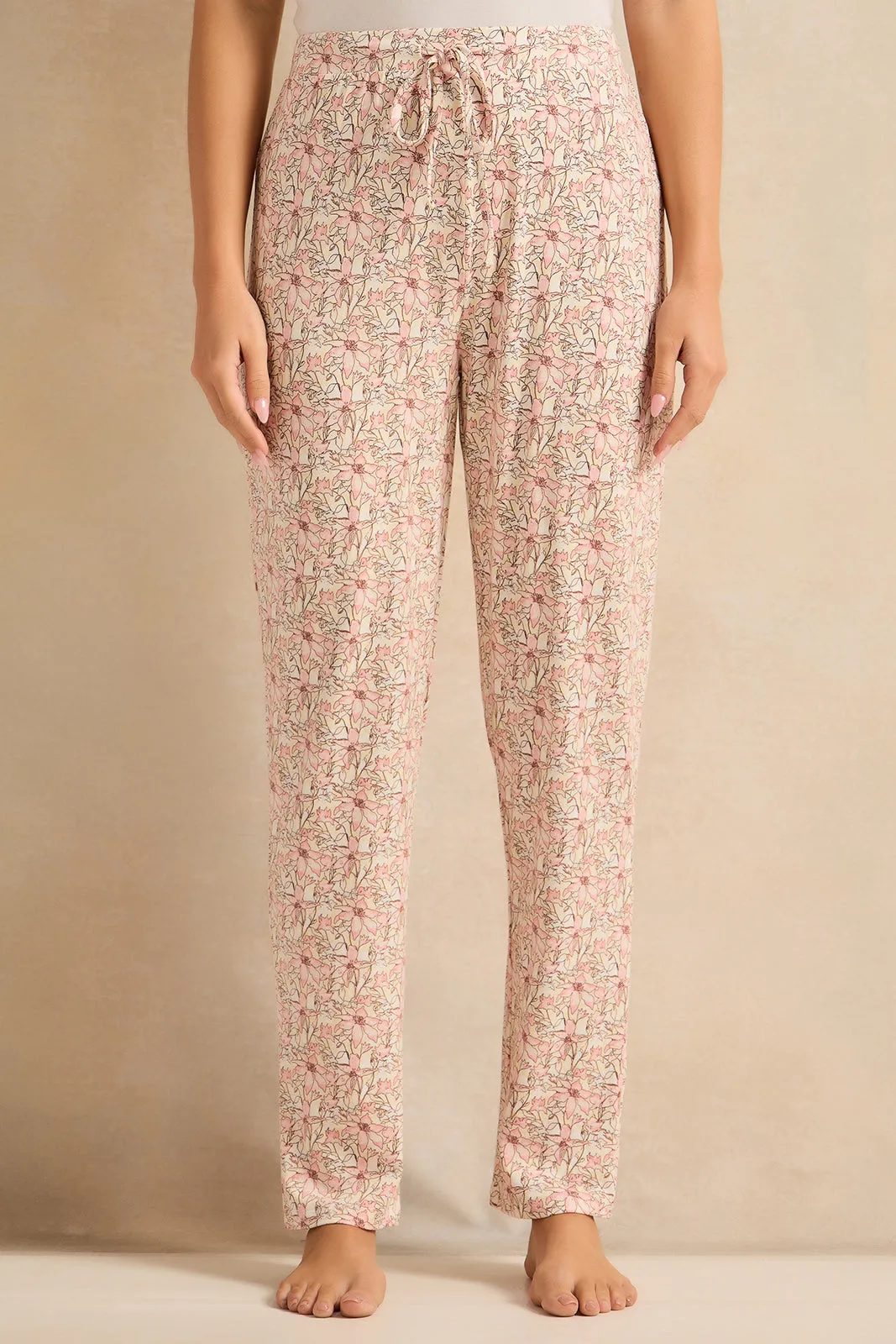 Women White Summer Floral Pyjama Set (2 Piece) sold by Redtag product image thumbnail 3