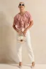 Women Pink Ruffle V Neck Jersey Top sold by Redtag