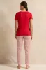 Women Red Printed Pyjama Set (2 Piece) sold by Redtag