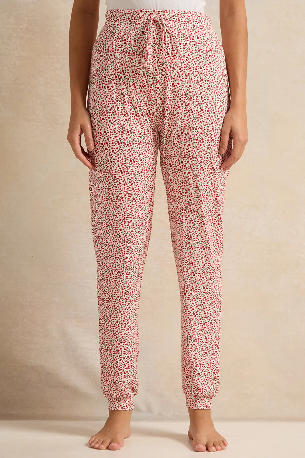 Women Red Printed Pyjama Set (2 Piece) sold by Redtag product image thumbnail 3