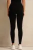 Women Black Ribbed Active Leggings sold by Redtag