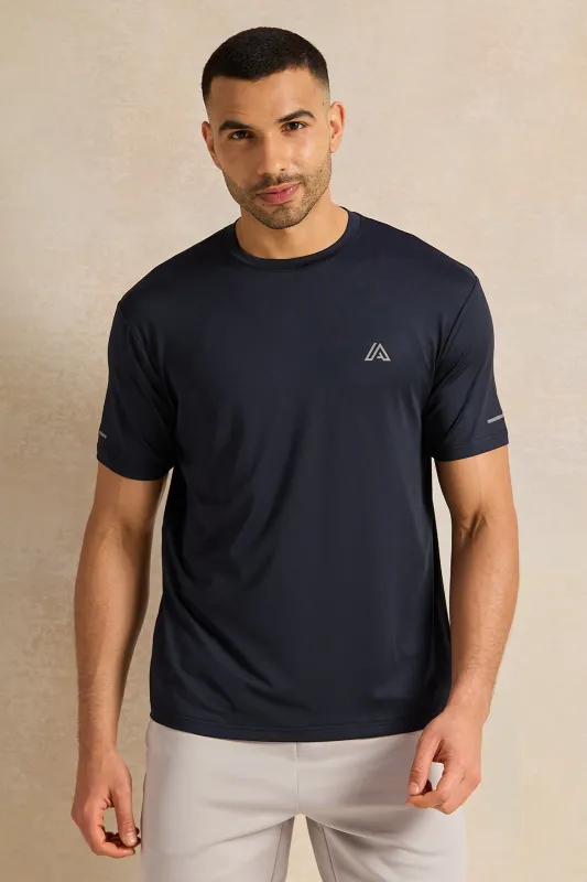 Men Navy Printed T-Shirt sold by Redtag