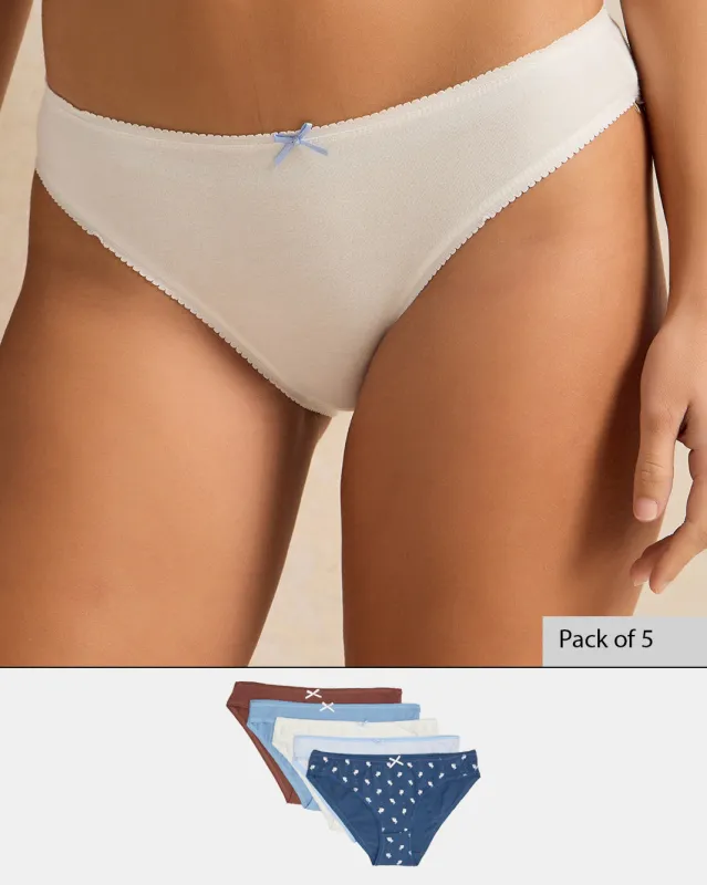 Women Assorted Bikini Brief Set  (Pack of 5) sold by Redtag