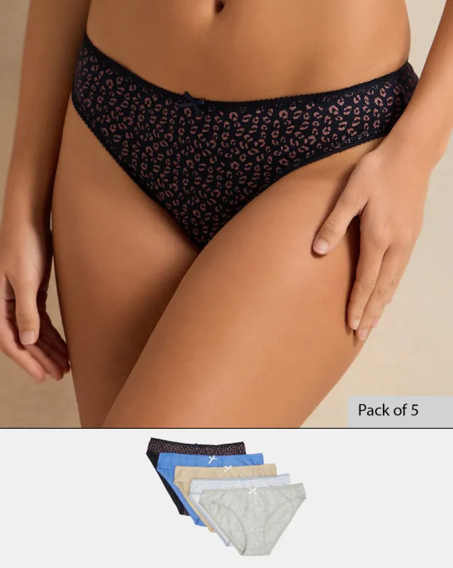 Women Assorted Bikini Brief Set (Pack of 5) sold by Redtag