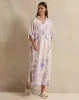 Women Pink Floral Print Collared Nightgown sold by Redtag
