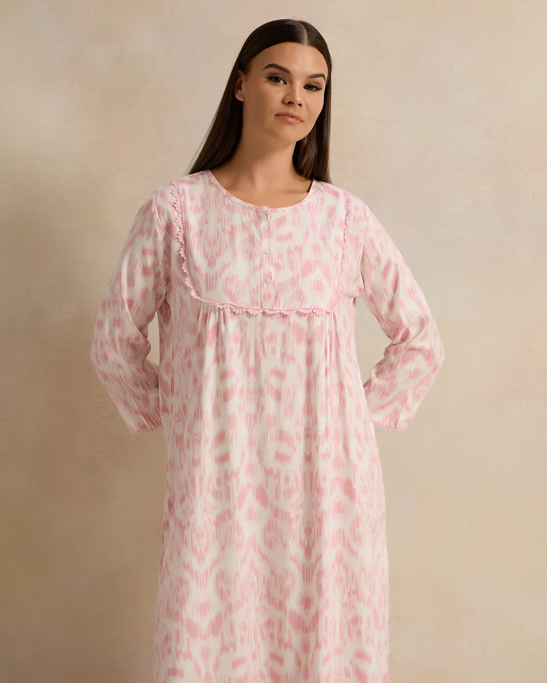 Women Pink Allover Print Nightgown sold by Redtag product image thumbnail 2