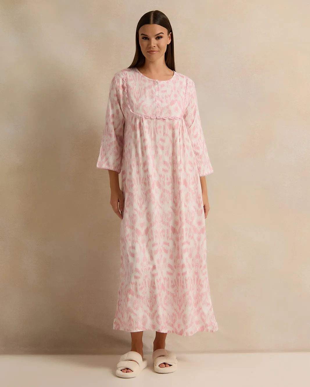 Women Pink Allover Print Nightgown sold by Redtag product image thumbnail 4