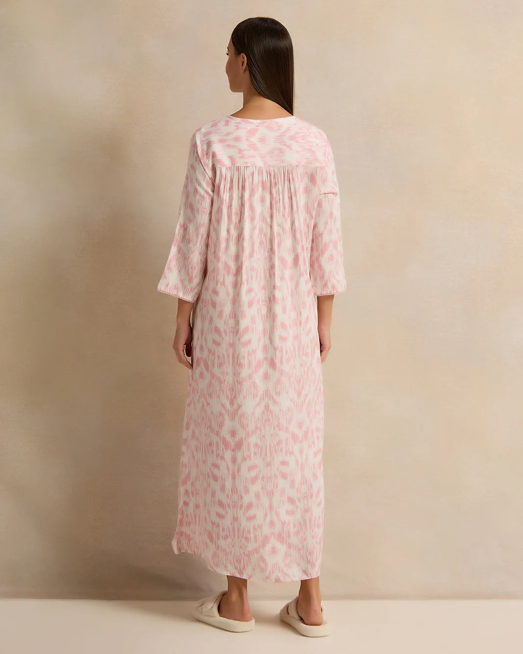 Women Pink Allover Print Nightgown sold by Redtag product image thumbnail 3