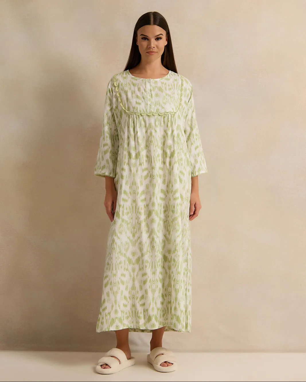 Women Green Allover Print Nightgown sold by Redtag product image thumbnail 4