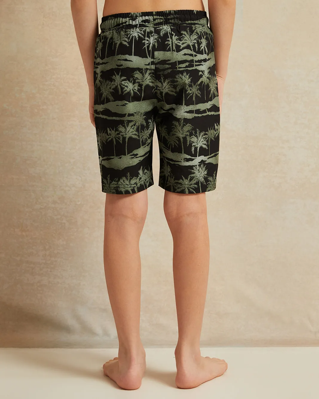 Boys Green Palm Print Swim Shorts sold by Redtag product image thumbnail 3