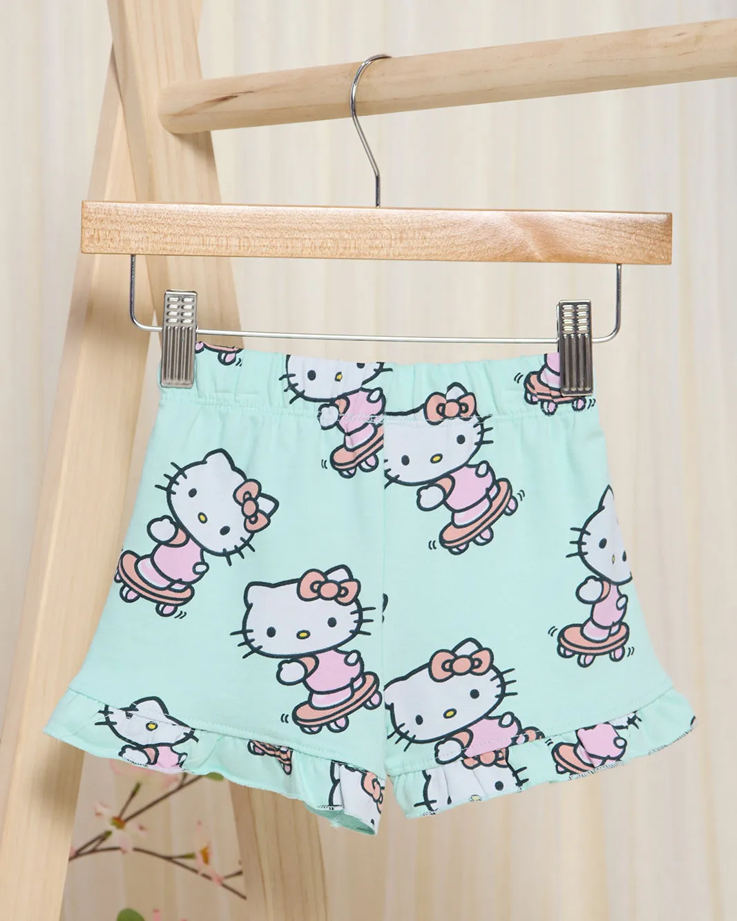 Infant Girls Teal Hello Kitty Printed Shorts sold by Redtag product image thumbnail 4