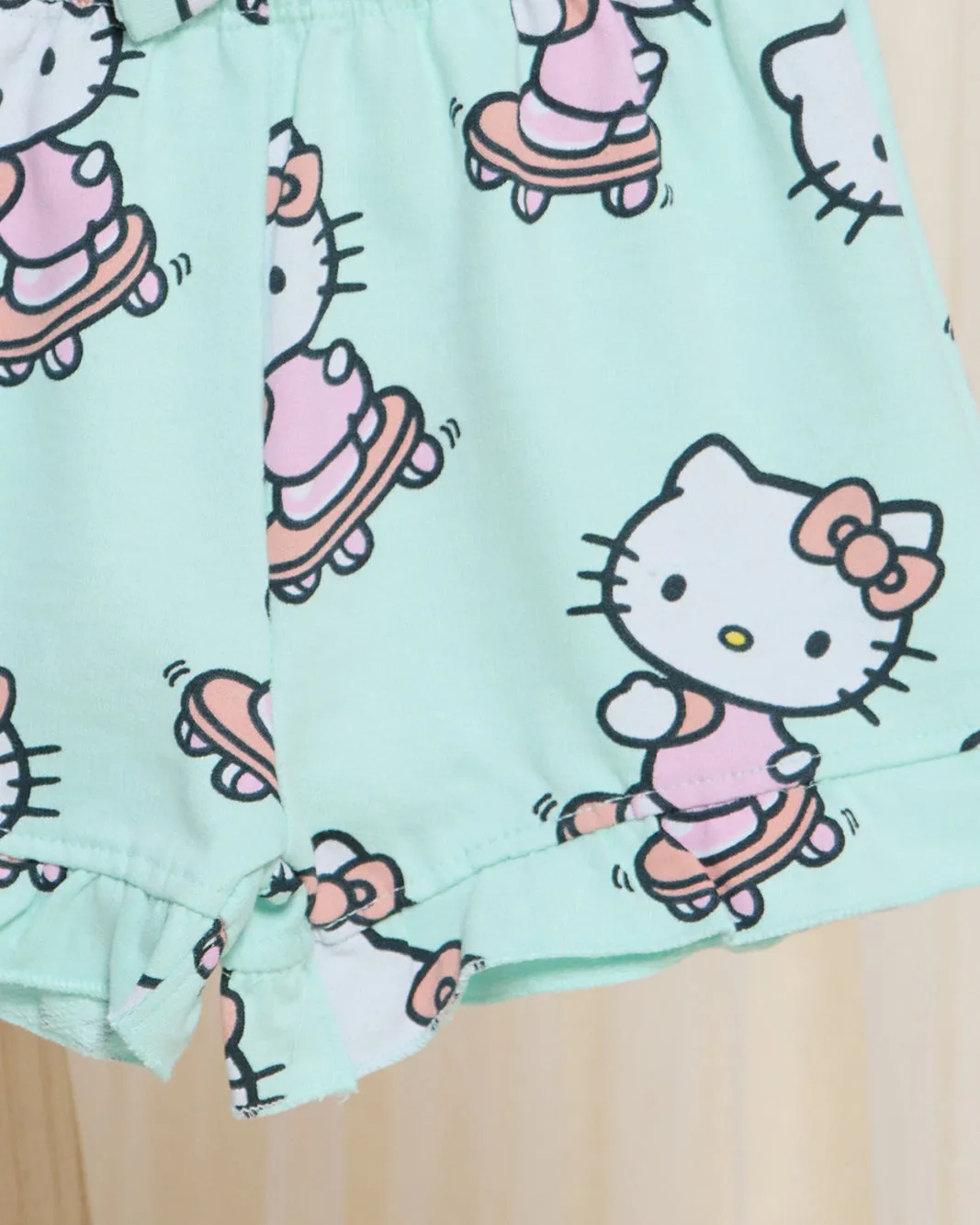 Infant Girls Teal Hello Kitty Printed Shorts sold by Redtag product image thumbnail 3