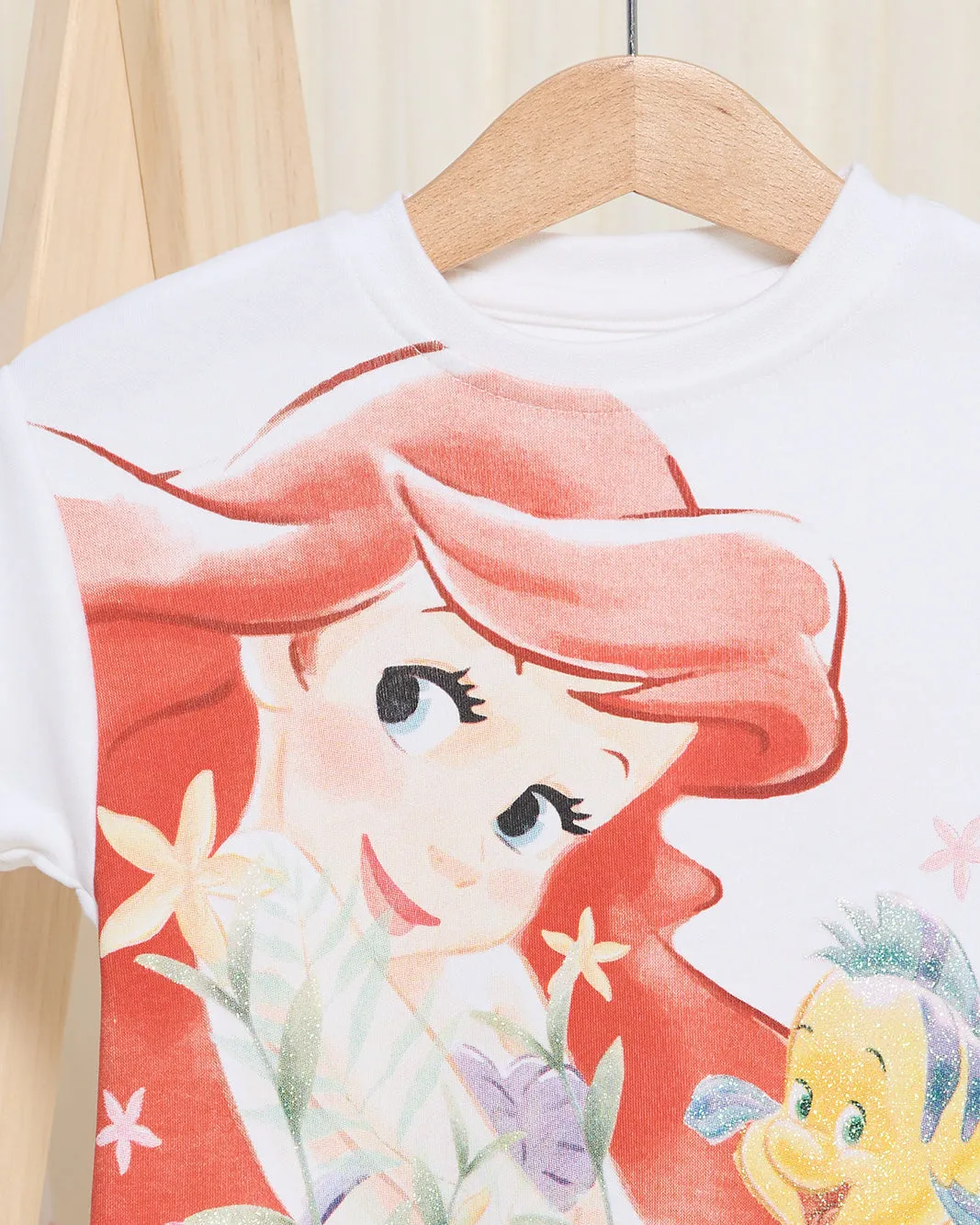 Infant Girls White Ariel Print T-Shirt sold by Redtag product image thumbnail 2