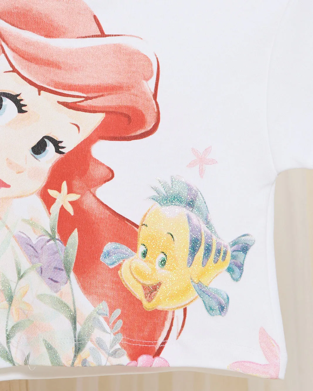 Infant Girls White Ariel Print T-Shirt sold by Redtag product image thumbnail 3