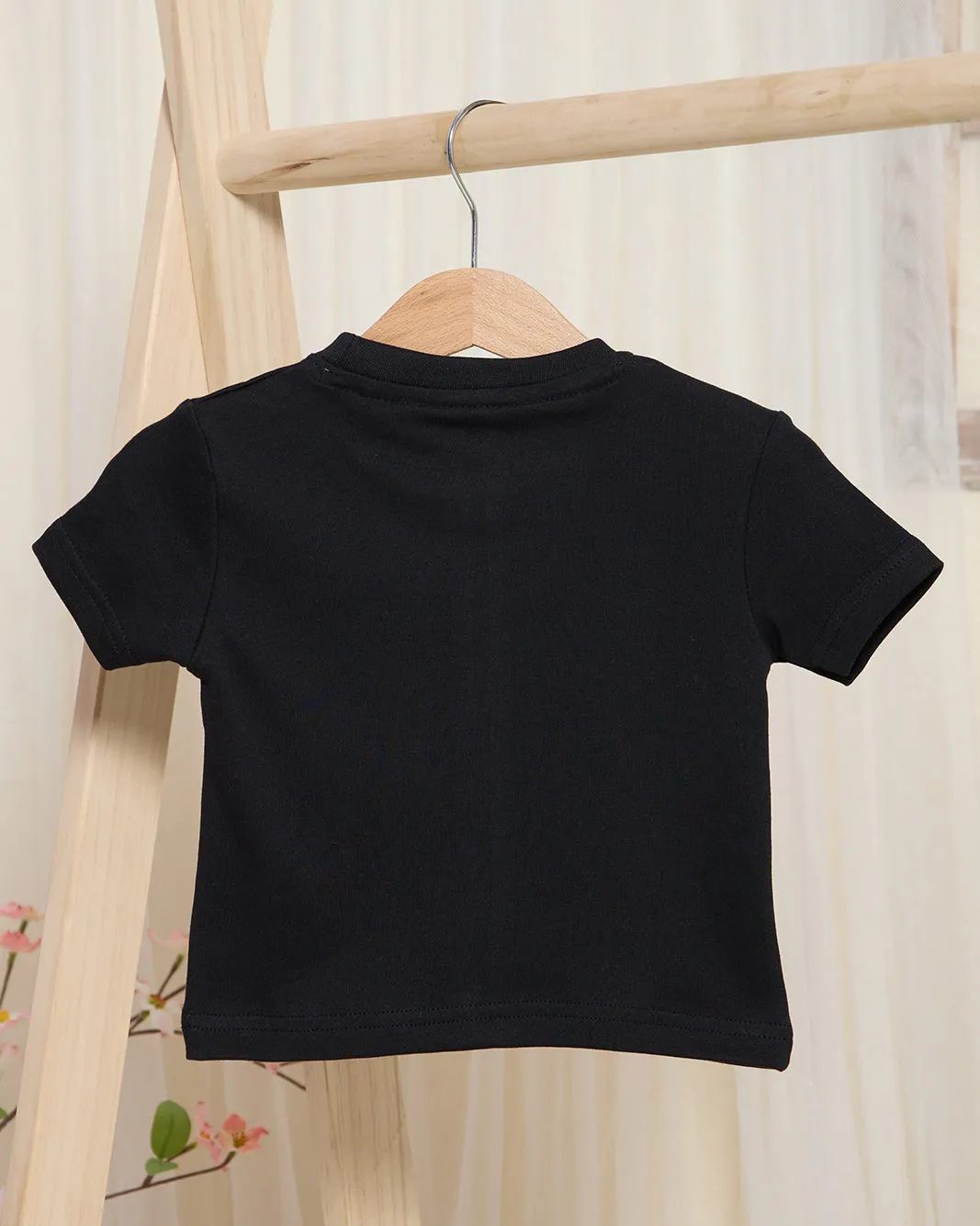 Infant Boys Black Stitch Print T-Shirt sold by Redtag product image thumbnail 4