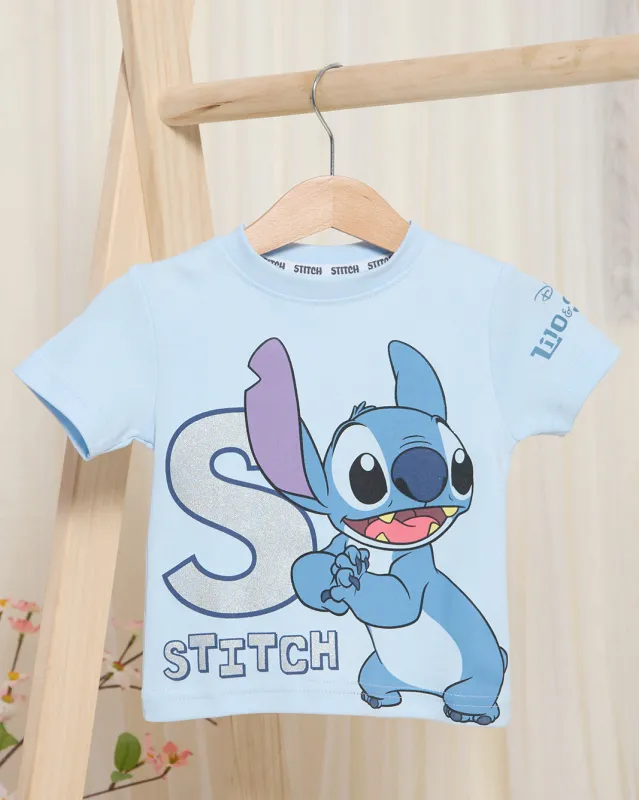 Infant Boys Blue Stitch Print T-Shirt sold by Redtag