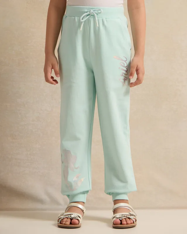 Girls Mint Ariel Placement Print Active Pants sold by Redtag