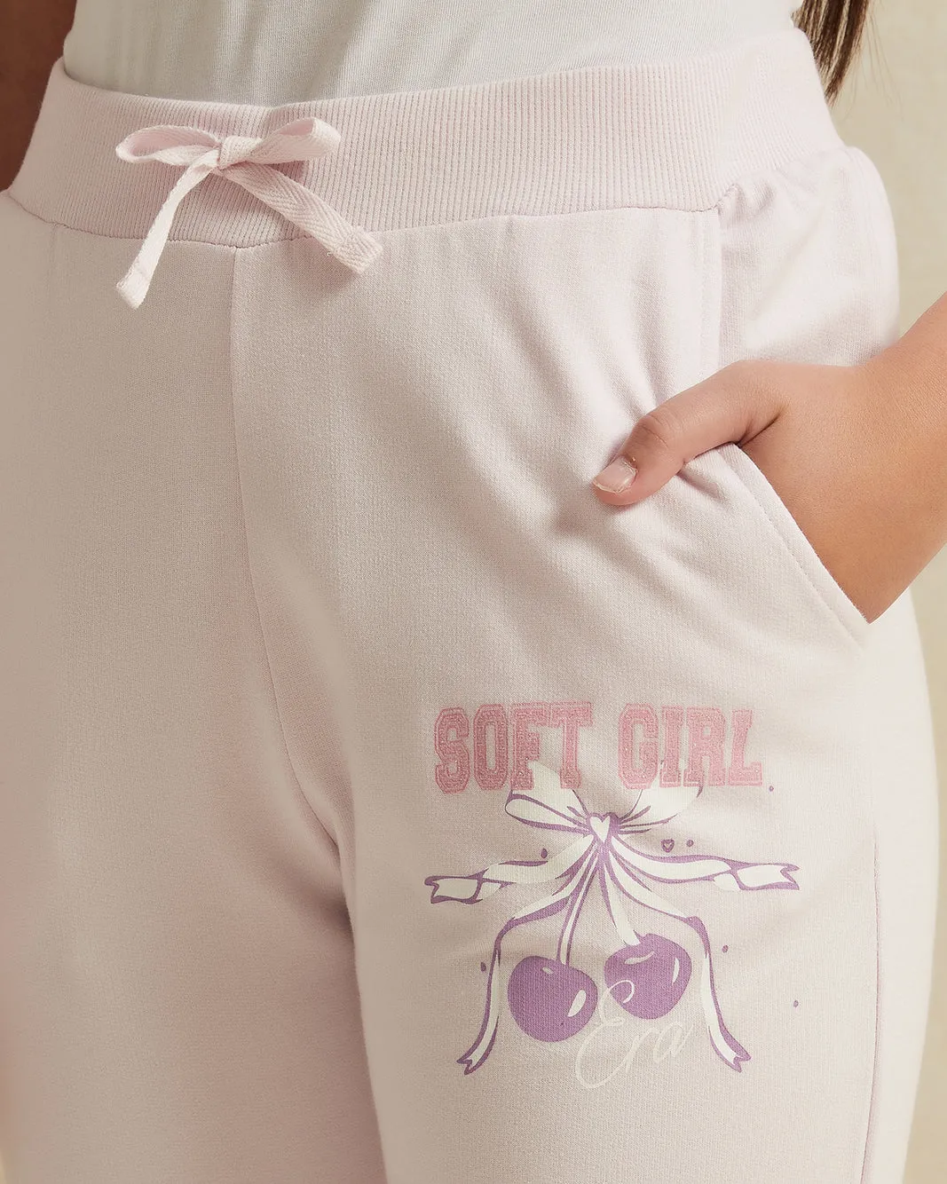 Senior Girls Pink Printed Track Pants sold by Redtag product image thumbnail 4