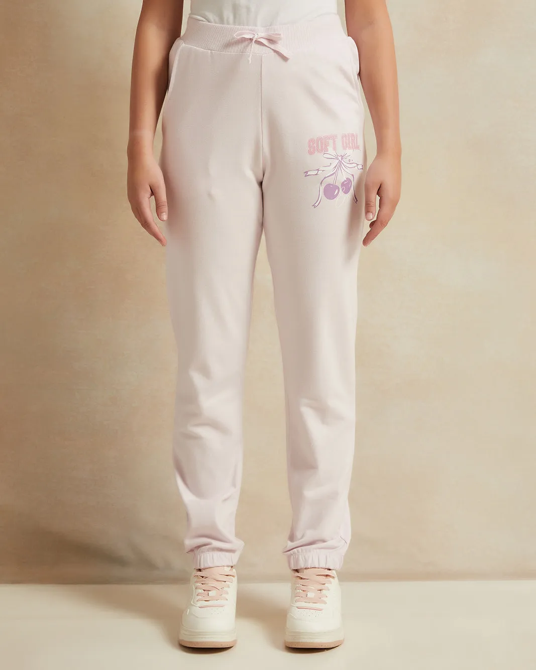 Senior Girls Pink Printed Track Pants sold by Redtag