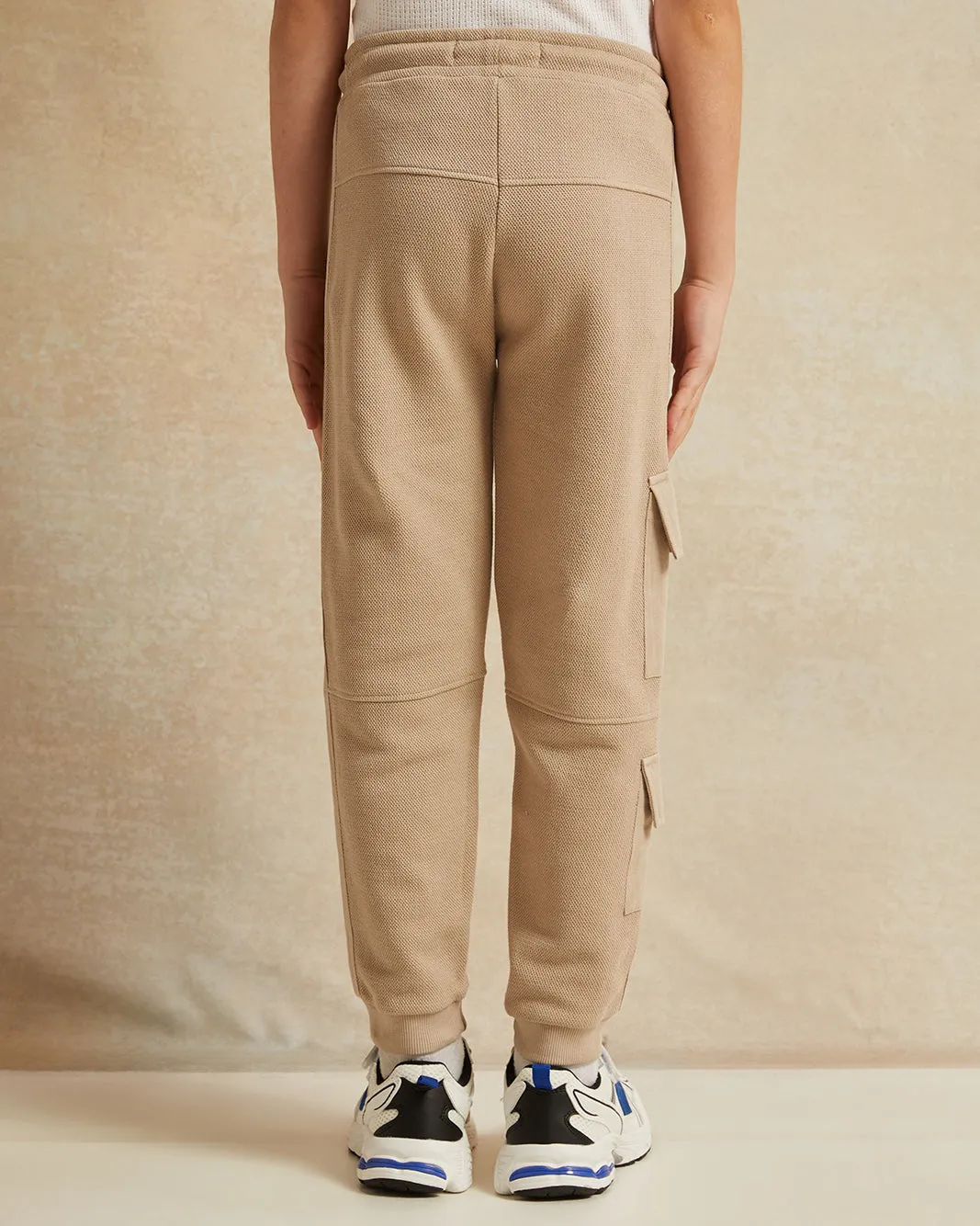 Boys Beige Printed Track Pants sold by Redtag product image thumbnail 3
