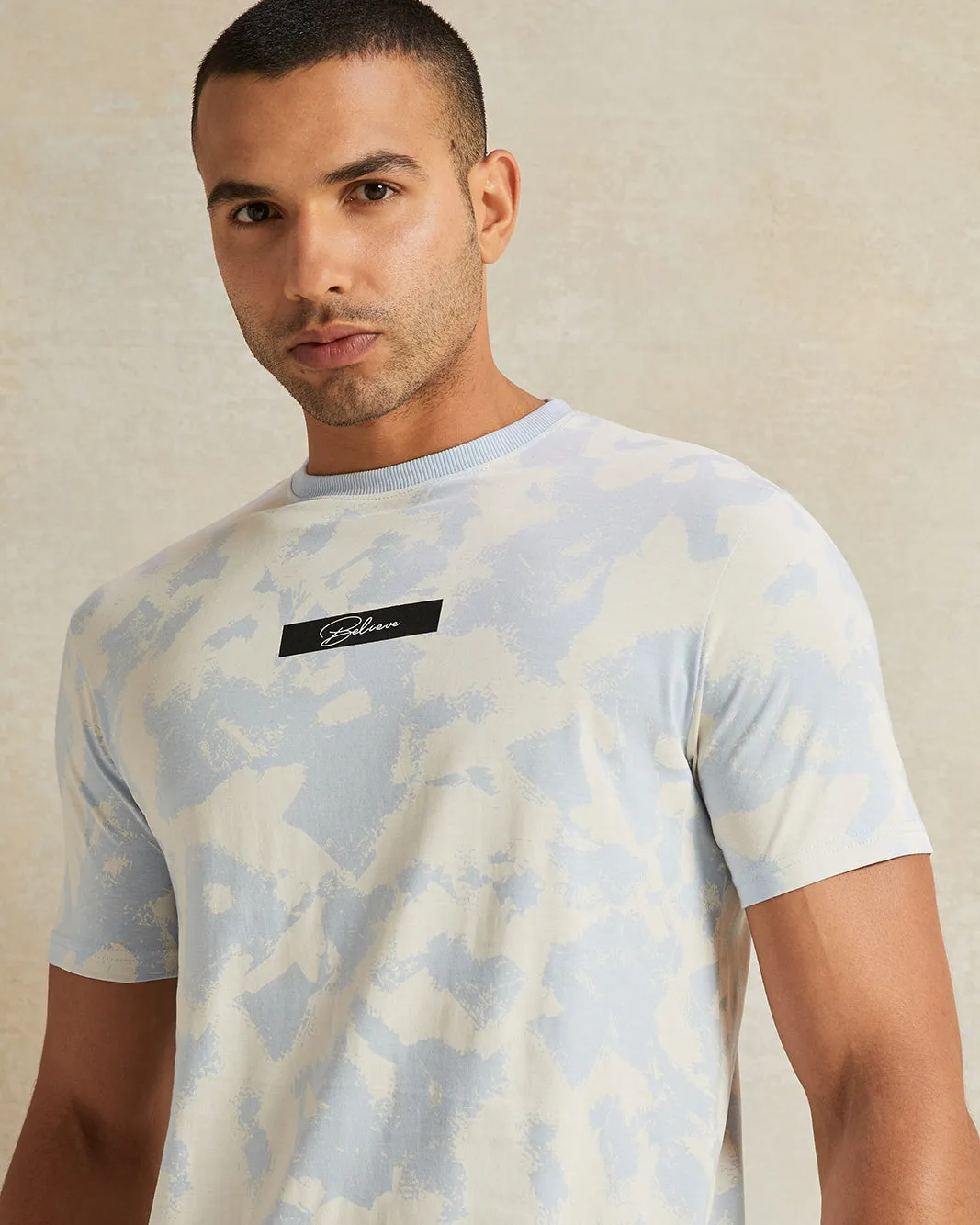 Men Blue Printed T-Shirt sold by Redtag product image thumbnail 4