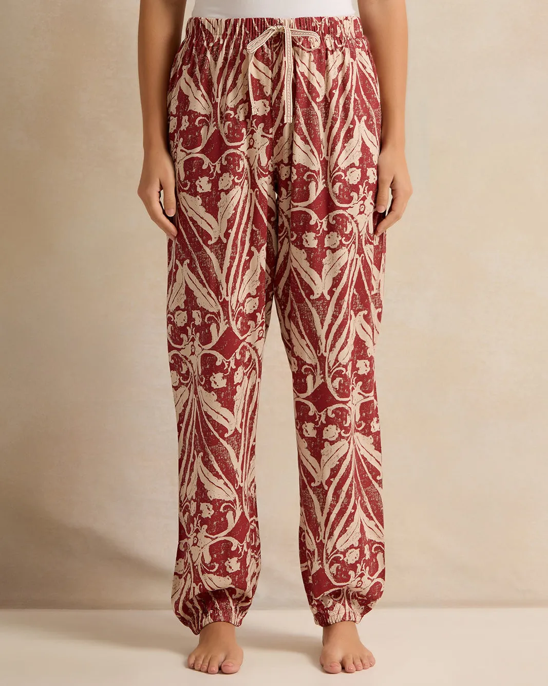 Women Pink Floral Print Pyjama Bottom sold by Redtag