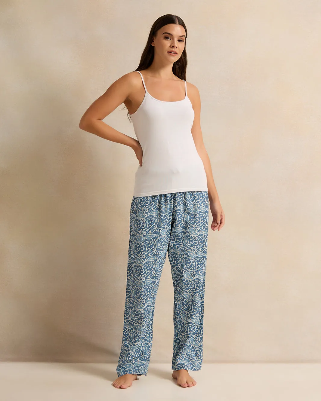 Women Blue Floral Print Pyjama Bottom sold by Redtag product image thumbnail 2