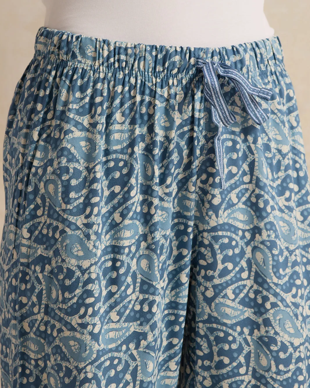 Women Blue Floral Print Pyjama Bottom sold by Redtag product image thumbnail 4